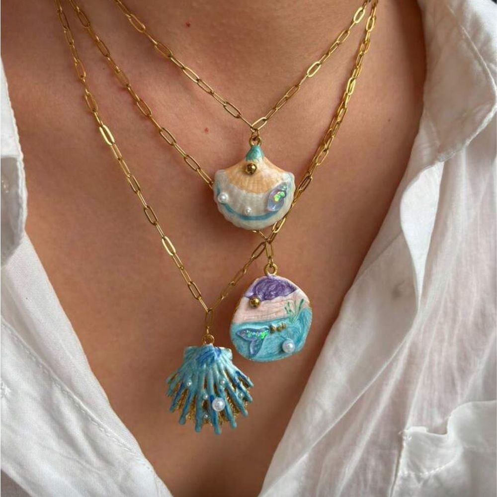 Seashell Necklace Q763
